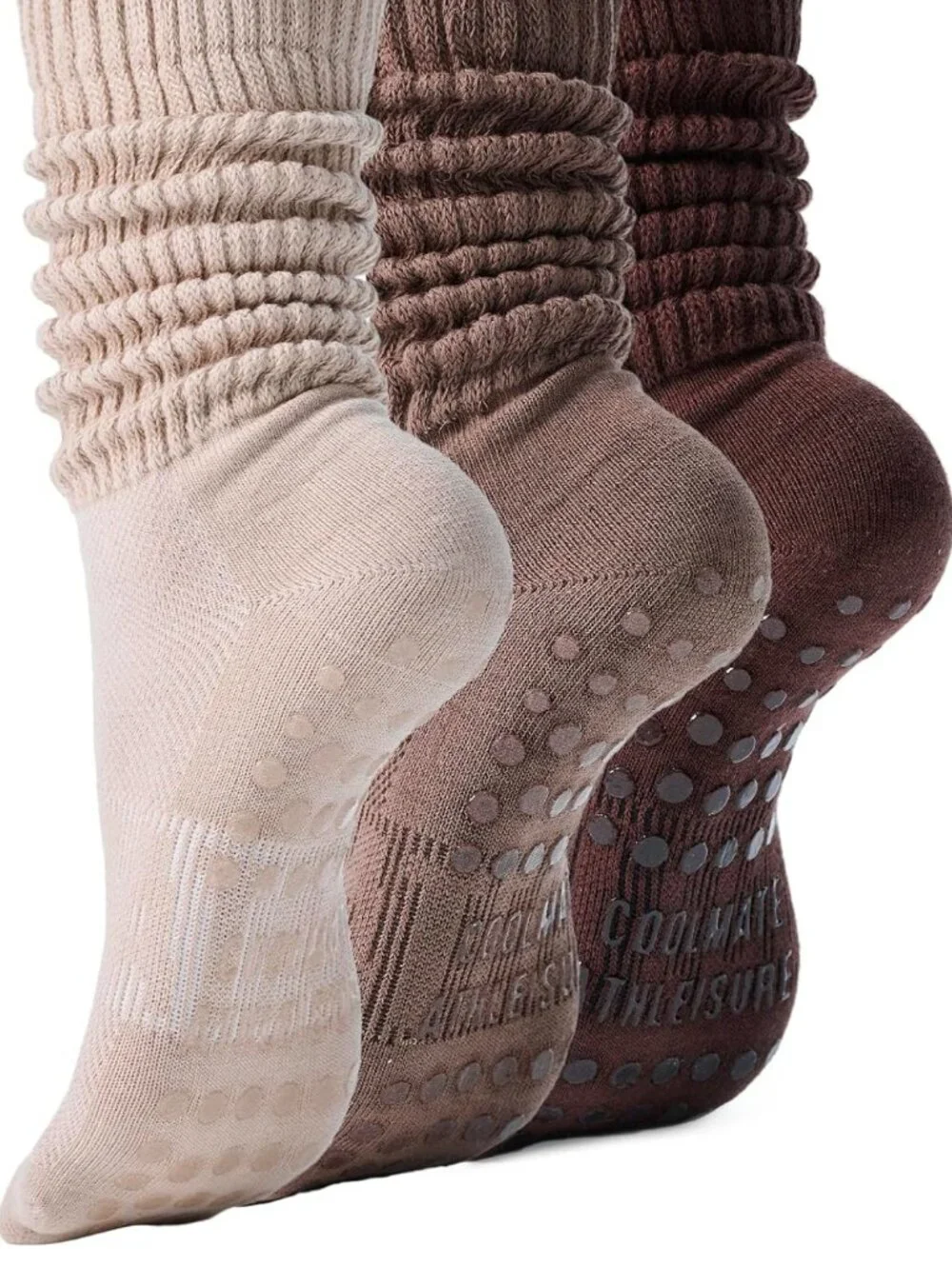 Non-Slip Grip Socks Yoga & Pilates Socks (Pack 3)